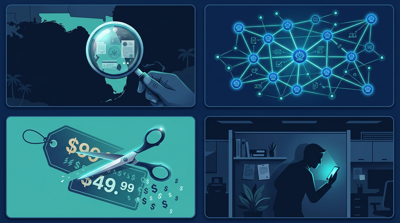 Florida investigation, AI agents, pricing war, shadow AI panels